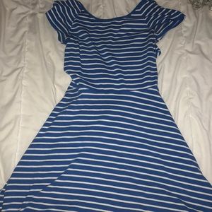 Striped dress with back cut out